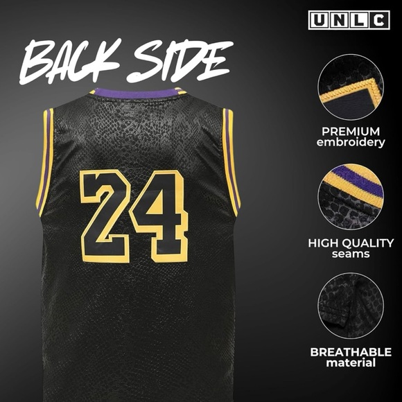 Kobe Bryant Black Mamba Kids Jersey NWT - Picture 2 of 4